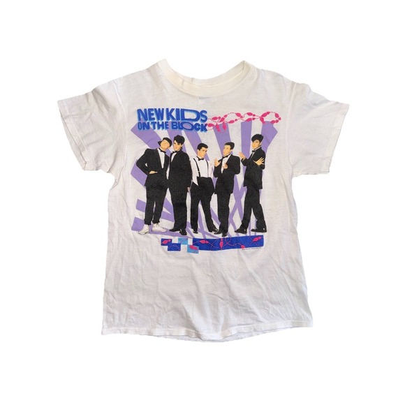 Hanes Other - New Kids On The Block NKOTB Hefty Tag Tour Merch T-Shirt VTG 1989 Mens Medium